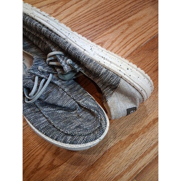 Hey Dude Wendy‎ Sox Black White - Size 10 Slip Ons - Picture 3 of 7